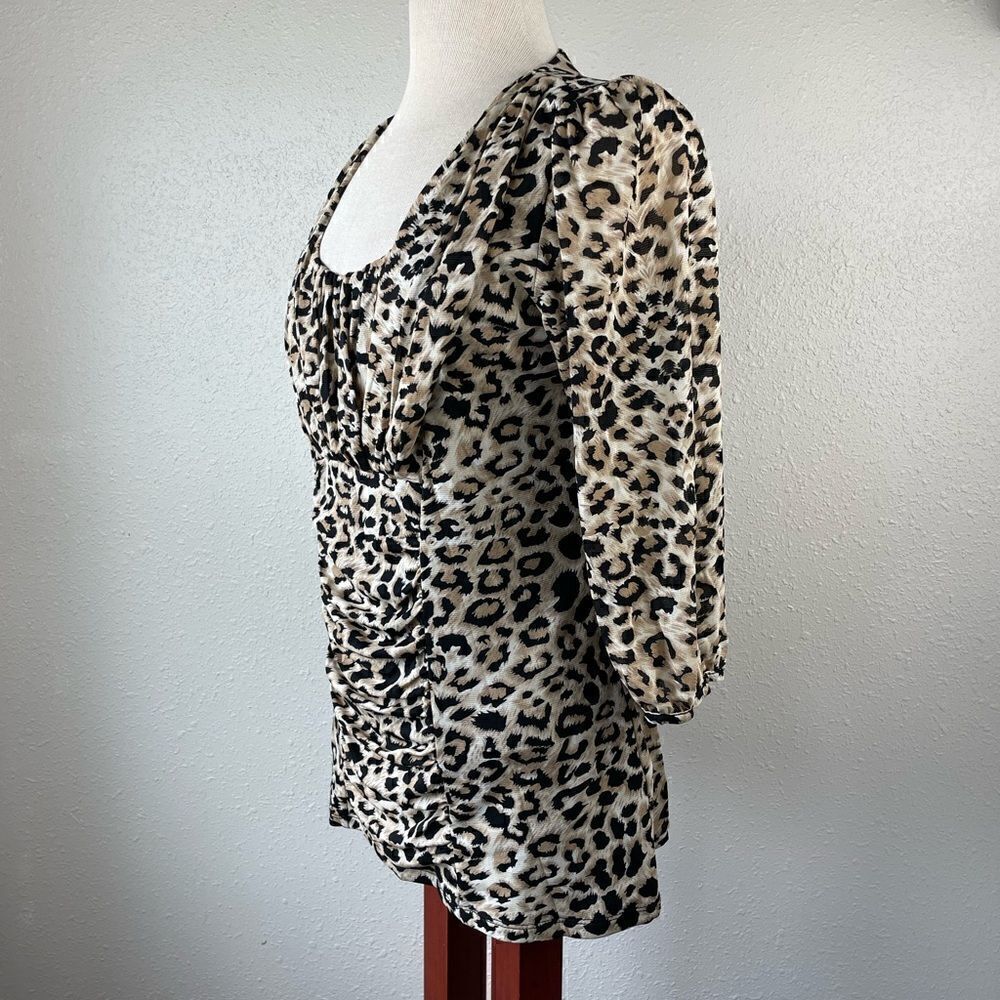 Style & Co Leopard Print Top Size L EUC - Picture 2 of 6
